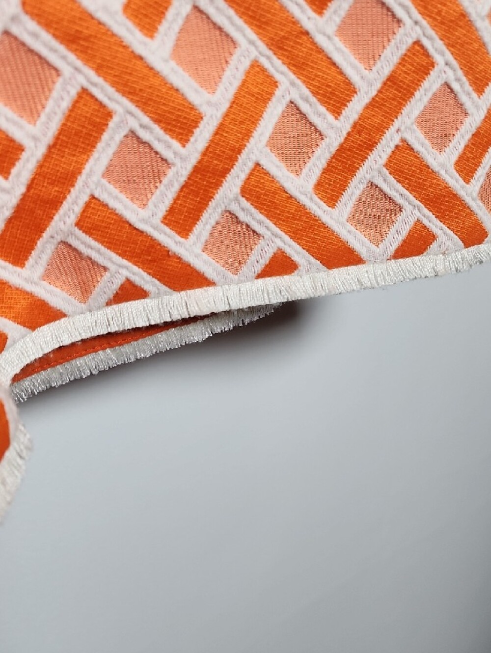 TRINA TURK | Orange and White Geometric Print Women's Shorts - Picture 6 of 8